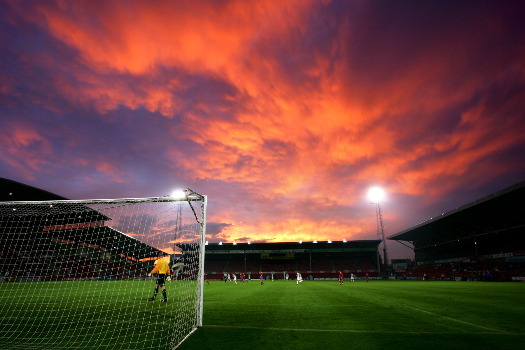 Snapshot Classic: Sunset over The Racecourse Ground, Wrexham | Who Ate