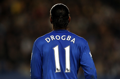 Didier Drogba's Chelsea Shirt In Line 