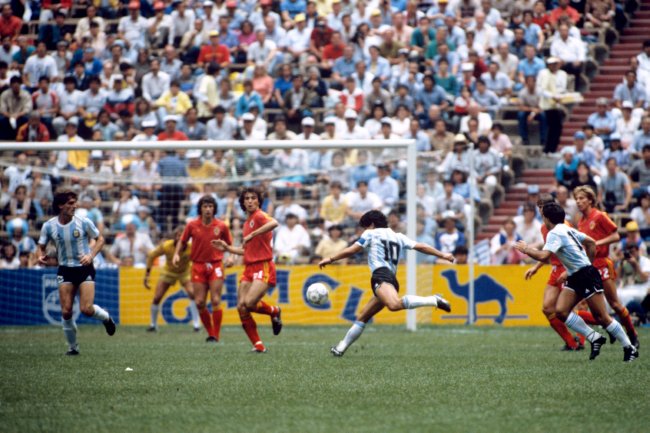 Soccer - World Cup Mexico 1986 - Semi Final - Argentina v Belgium ...