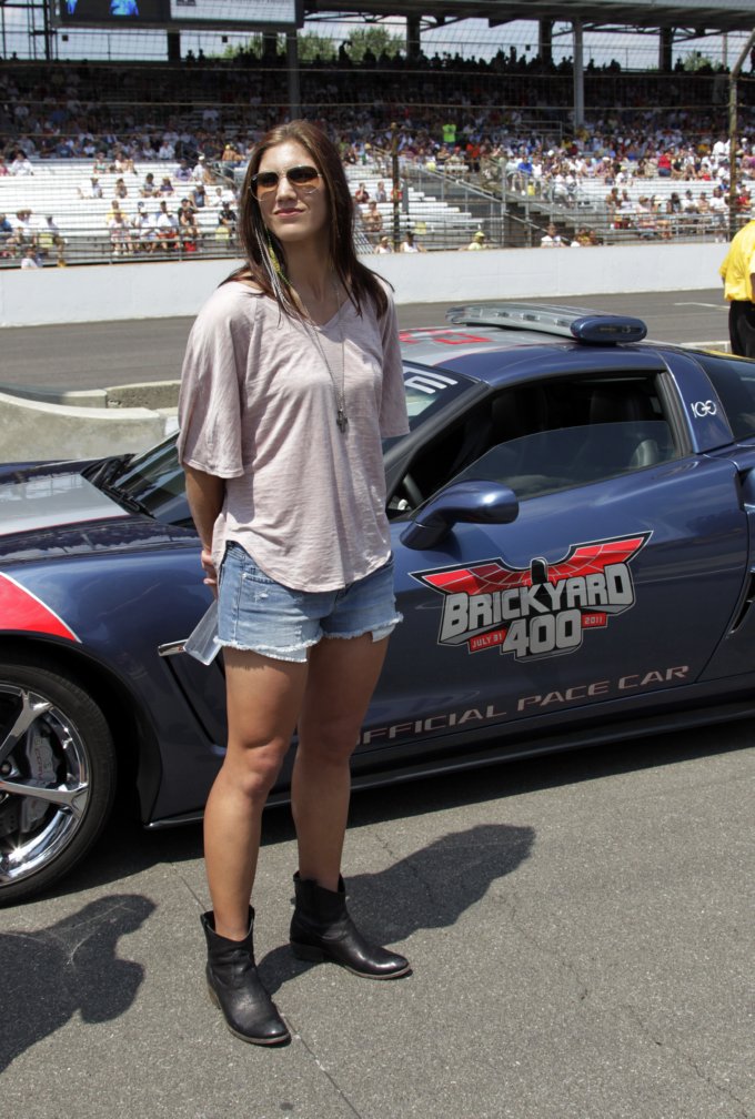 Hope Solo Drives Pace Car At NASCAR Brickyard 400 