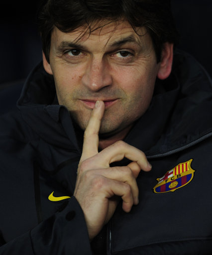 Spain Soccer Barcelona Coach