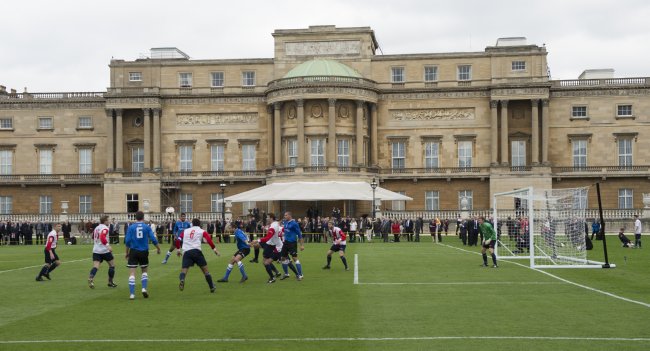 Football match at Buckingham Palace
