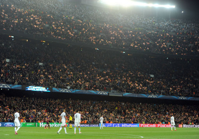 Soccer - UEFA Champions League - Round of 16 - Second Leg - Barcelona v Manchester City - Nou Camp