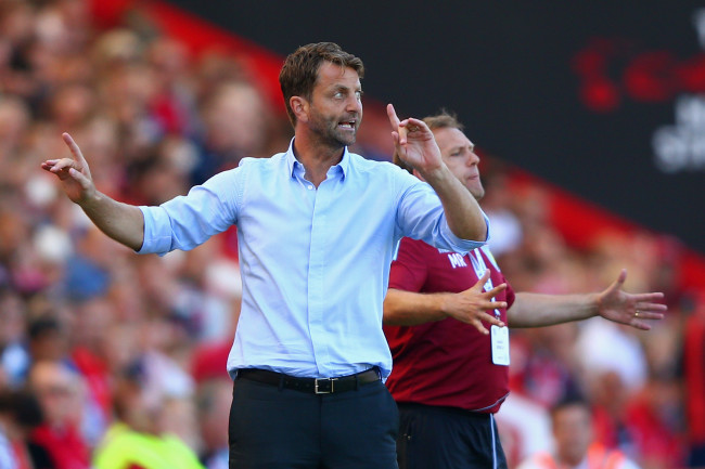 BOURNEMOUTH, ENGLAND - AUGUST 08:  Tim Sherwood Manager of Aston Villa gestures during the Barclays Premier League match between A.F.C. Bournemouth and Aston Villa at Vitality Stadium on August 8, 2015 in Bournemouth, England.  (Photo by Ian Walton/Getty Images)