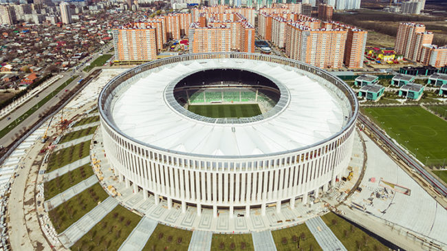 Krasnodar Stadium under construction for 2018 FIFA World Cup