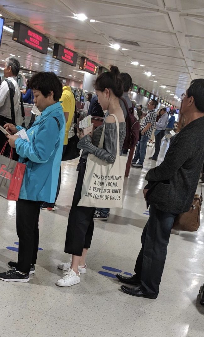 Taiwan airport bag bomb a