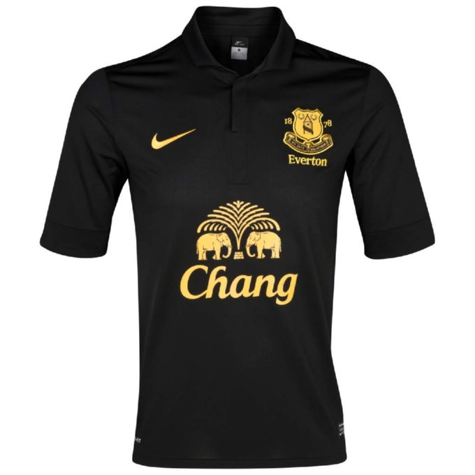 Everton Unveil Stealthy 2012/13 Nike Away Kit - Black And ...