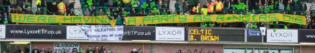 Celtic Taunt Rangers, Unfurl Huge 'HMRC' Banner vs Hibernian | Who Ate ...