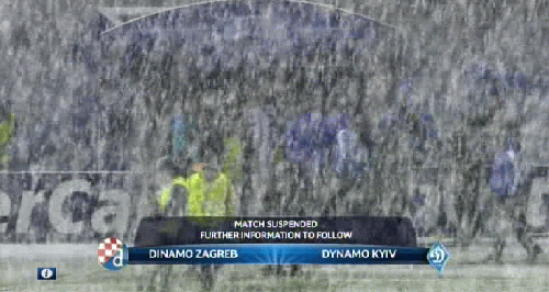 Football GIF: Heavy Snow Sees Dinamo Zagreb vs Dynamo Kiev Set All-Time