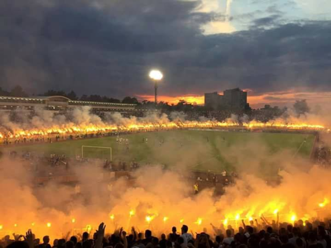 Pyromaniacs: Partizan Belgrade Fans Celebrate Winning Title By Lighting